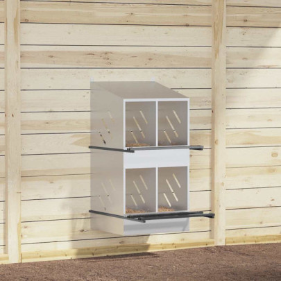 Cutie Cuibar Pui 4 Compartimente Galvanizat | Livrare Gratuita