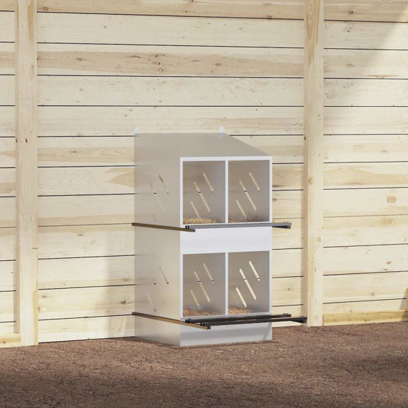 Cutie Cuibar Pui 4 Compartimente Galvanizat | Livrare Gratuita