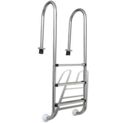 Scară pentru piscină cu 3 trepte - 120 cm - oțel inoxidabil 304