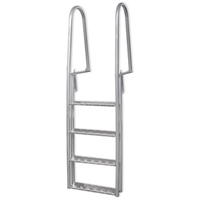 Scară amdocare/piscină cu 4 trepte - aluminiu - 167 cm