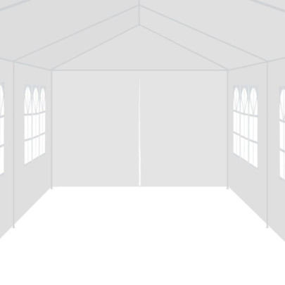 Cort de grădină - alb - 3 x 12 m