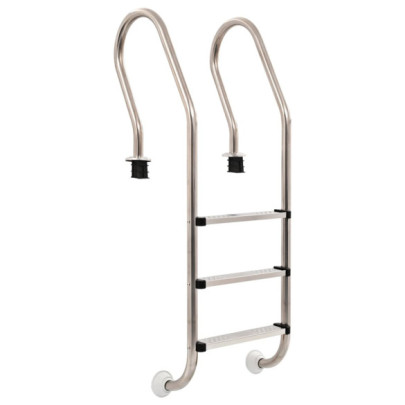 Scară pentru piscină cu 3 trepte - 120 cm - oțel inoxidabil 304