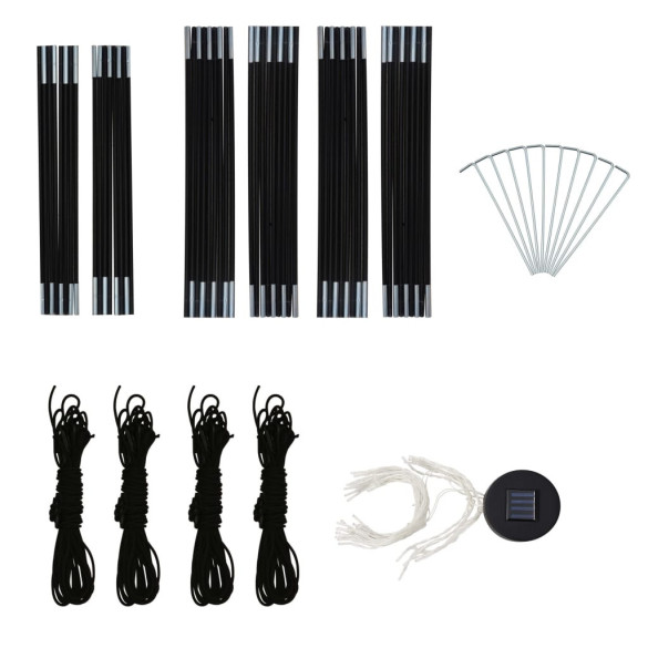 Cort Petrecere cu LED și 4 Pereți Verzi | Livrare Gratuită