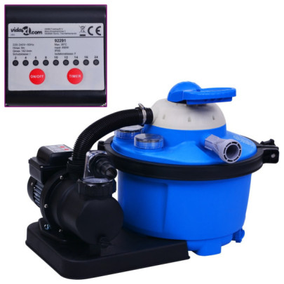 Pompă filtru cu nisip - cu temporizator - 450 W 25 L