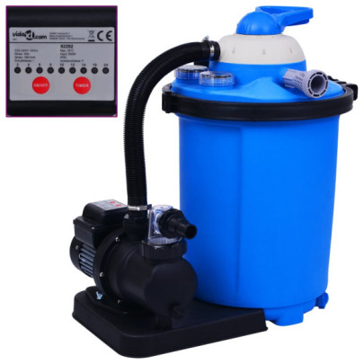 Pompă filtru cu nisip - cu temporizator - 550 W 50 L