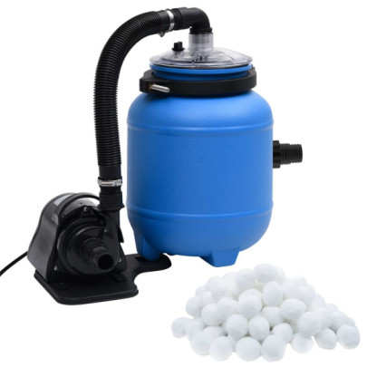 Pompă de filtrare pentru piscină - negru și albastru - 4 m³/h
