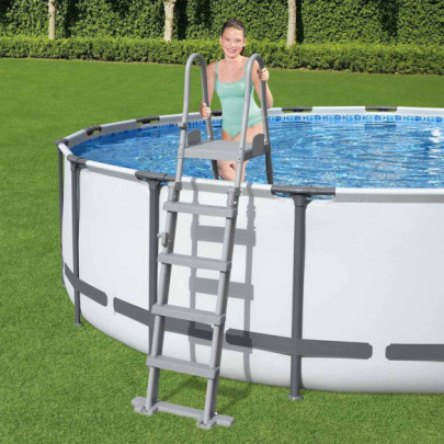 Scară de siguranță piscină cu 4 trepte Flowclear - 132 cm