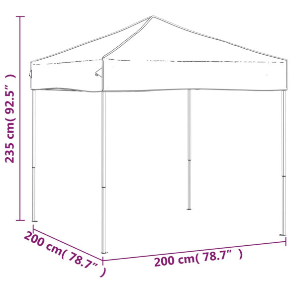 Cort Pliabil Petreceri Exterior - Antracit 2x2m | Livrare Gratuita