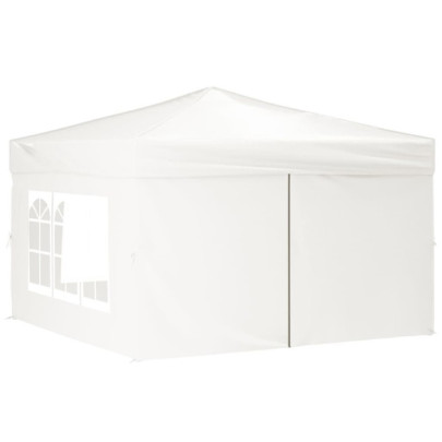 Cort Pliabil pentru Petreceri - Alb, 3x3m cu Pereți Laterali