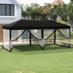 Cort Pliabil Petreceri Exterior Negru 3x6m - Livrare Gratuită
