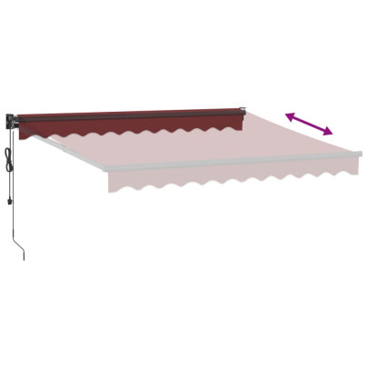 Copertină Automată Retractabilă - Vișiniu 300x250 cm
