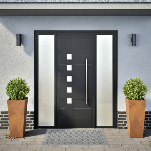 Jardiniere Grădină Oțel Intemperii - Set 2 Bucăți 35x35x75 cm