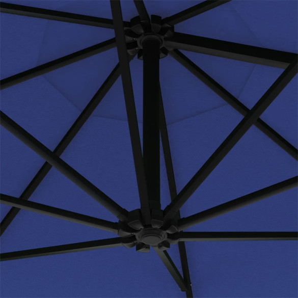 Umbrelă de soare perete metalic 300 cm - Albastru - Comandă acum Umbrelă de soare perete metalic 300 cm - Albastru - Comandă acum