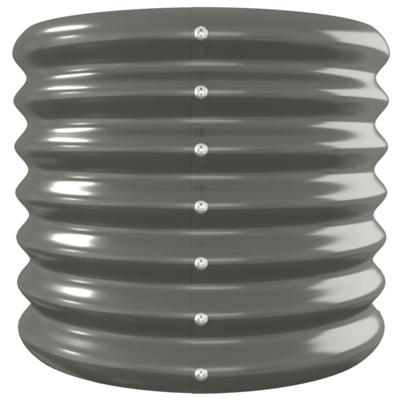 Strat Înălțat Grădină Gri 260x40x36cm - Oțel Rezistent