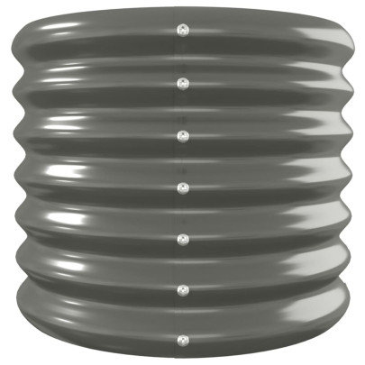 Strat Înălțat Grădină Gri 260x40x36cm - Oțel Rezistent