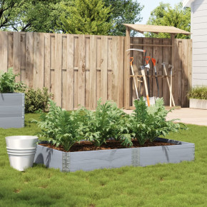 Jardinieră Grădină Gri - Lemn Masiv Pin 150x100 cm | Livrare Gratuită