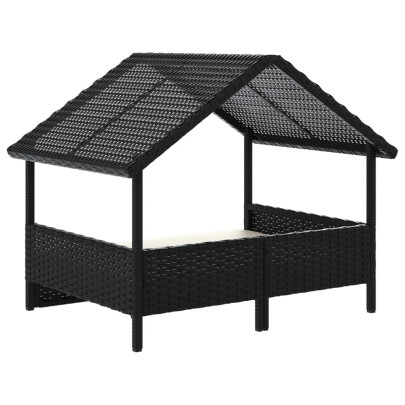 Casă pentru câini cu pernă - poliratan