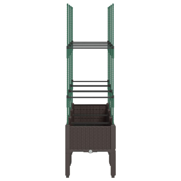 Jardinieră Grădină cu Spalier - Maro - 120x40x142,5 cm - PP