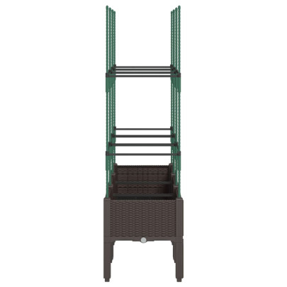 Jardinieră Grădină cu Spalier - Maro - 120x40x142,5 cm - PP