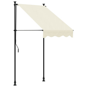 Copertină Retractabilă Crem 100x150 cm - Țesătură și Oțel 2