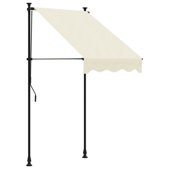Copertină Retractabilă Crem 100x150 cm - Țesătură și Oțel