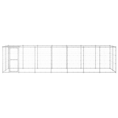 Padoc Câini Exterior Acoperit - Oțel Galvanizat - 16,94 m²