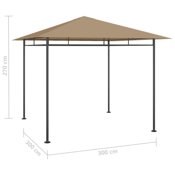 Pavilion Gri Taupe 3x3m | Cort Grădină Rezistent | Livrare Gratuită Pavilion Gri Taupe 3x3m | Cort Grădină Rezistent | Livrare Gratuită