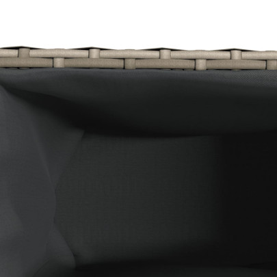 Jardinieră Grădină 2 Ghivece Poliratan Gri - 90x20x40 cm