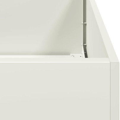 Jardinier Alb Oțel Laminat la Rece 200x40x80 cm - Livrare Gratuită