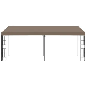 Pavilion de perete gri taupe 6x3m - Material textil rezistent 2