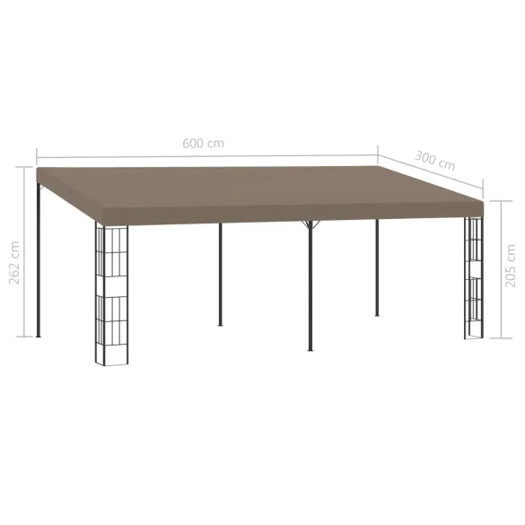 Pavilion de perete gri taupe 6x3m - Material textil rezistent Pavilion de perete gri taupe 6x3m - Material textil rezistent