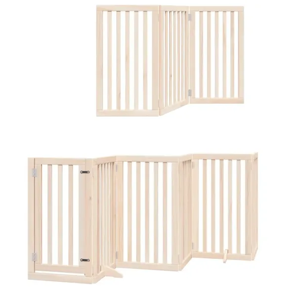 Poartă Pliabilă Câini Lemn Plop - 450 cm - Livrare Gratuită