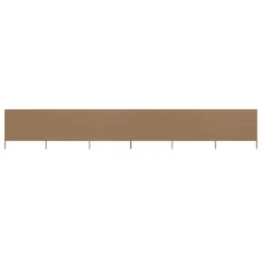Paravan Anti-vânt Gri Taupe 6 Panouri Textil | Livrare Gratuită