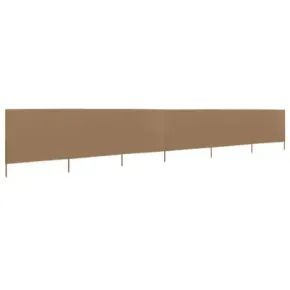 Paravan Anti-vânt Gri Taupe 6 Panouri Textil | Livrare Gratuită 2
