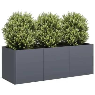 Jardinieră Antracit 120x40x40 cm Oțel laminat la rece