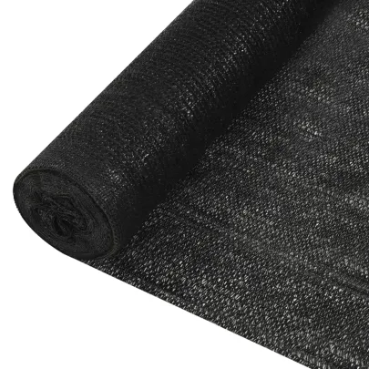 Plasă protecție intimitate - negru - 3,6x50 m - HDPE - 150 g/m²