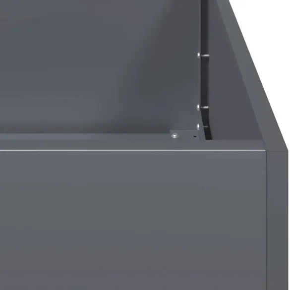 Jardinieră Antracit Oțel Laminat la Rece 200x40x40 cm