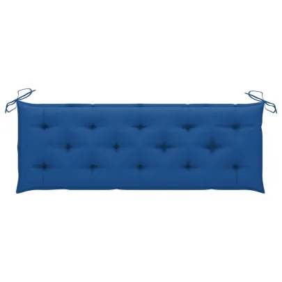 Bancă grădină stivuibilă cu pernă - Lemn tec | Livrare gratuită