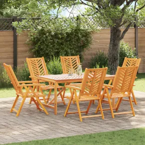 Set Dining Grădină 7 Piese Lemn Masiv Acacia | vidaXL