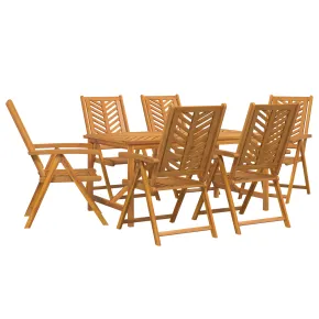Set Dining Grădină 7 Piese Lemn Masiv Acacia | vidaXL 2