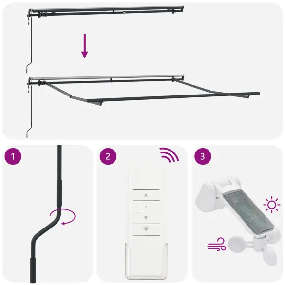 Marciză Retractabilă Automată Portocalie-Mar - 300x250 cm | vidaXL