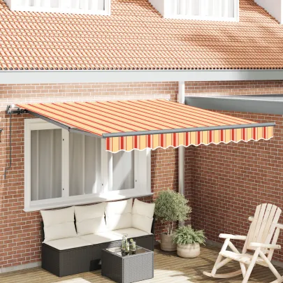 Marchiză Manuală Retractabilă Exterior 300x250 cm | vidaXL