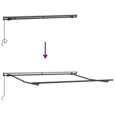 Marchiză Manuală Retractabilă Exterior 300x250 cm | vidaXL