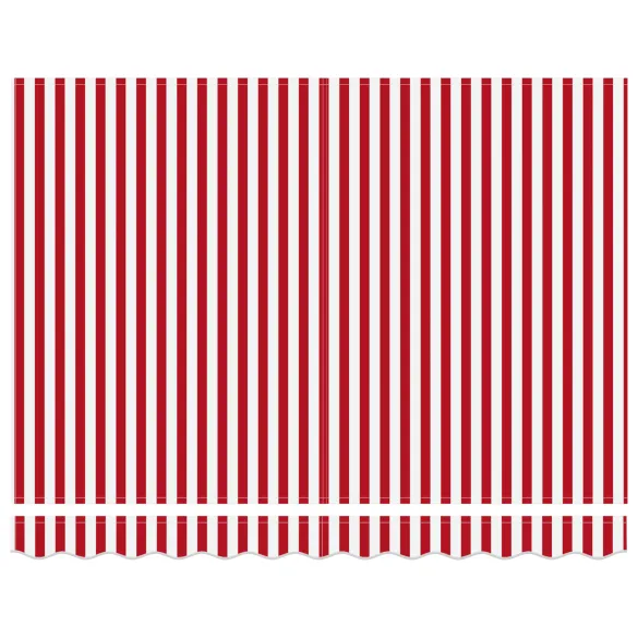 Markiză Manuală Retractabilă Roșie-Albă 300x250 cm
