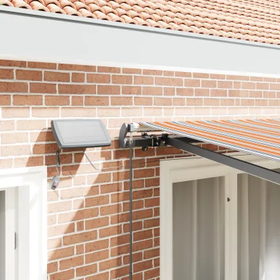 Marchiză LED manuală retractabilă pentru exterior 300x250 cm