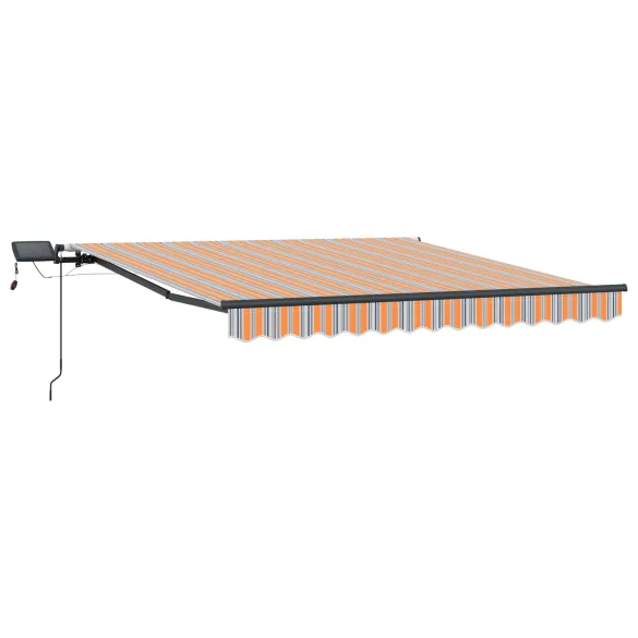 Marchiză LED manuală retractabilă pentru exterior 300x250 cm