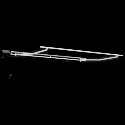 Marchiză manuală retractabilă cu LED neagră 300x250 cm
