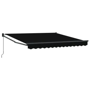 Marchiză Manuală Retractabilă Neagră 300x250 cm - Ușor de Montat 2