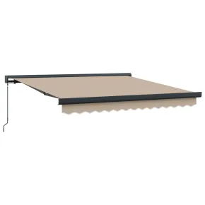Marchiză Retractabilă Bej 300x250 cm - Cadru Rezistent | vidaXL 2