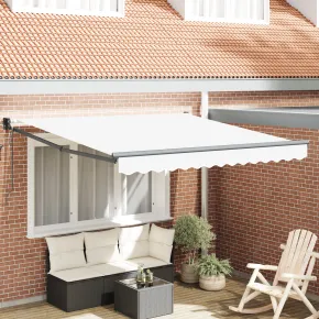 Marchiză Retractabilă Automată Albă 3x2.5m - Umbră Exterior